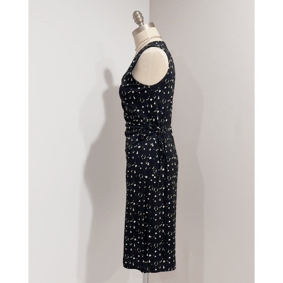 Kenneth Cole Women's Black & White Geometric Print Wrap Dress Size PM - Picture 3 of 5